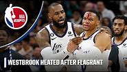 Russell Westbrook HEATED after Flagrant 2 foul by Zach Collins | NBA on ESPN