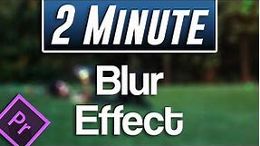 Easy Blur Effect Tutorial | Premiere Pro 2021