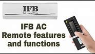 ifb ac remote function || features || how to use #ifb ac remote