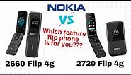 Nokia 2660 4g Flip vs Nokia 2720 4g Flip | Side by Side Comparison | 2022 Philippines