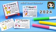 How to Make a 2024 Mini Desk Calendar FREE | Easy DIY Craft