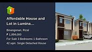 Affordable House and Lot in Lumina Binangonan Rizal | Angeli SF
