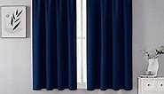CUCRAF Blackout Curtains 54 inches Long, Room Darkening Window Curtain Panels, Rod Pocket Thermal Insulated Solid Drapes for Bedroom Living Room, 52x54 inch, Royal Blue, Set of 2 Panels