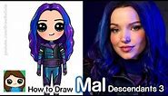 How To Draw Mal | Disney Descendants 3