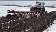 White 2-135 Plowing with a 5 bottom moldboard plow