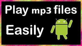 how to play mp3 on android phone