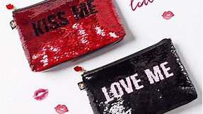 This sequin pouch has V-Day written... - Victoria's Secret