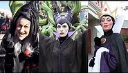 Disney Villains Montage at Disneyland Paris Halloween 2016 - Maleficent, Hag, Evil Queen+
