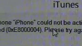 Fix iTunes Error 0xE8000004 When Activating iPhone 4
