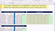 Excel 2010 Business Math 44: Payroll Time Sheets, IF Function For Overtime &Gross Pay Calculations