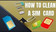 How to clean a smartphone Sim card