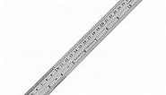 12 Inch Stainless Steel Ruler Metal Ruler Kit with Conversion Table Metric Straight Edge Linear Measurement Ruler 30CM