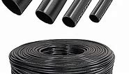 Cable Management Cord Cover Wire Loom Tubing Electric Insulation Sleeve Automotive Wiring Harness Protector Wrap Plastic Black (3/8"-32ft)