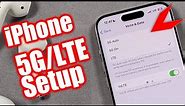 How To Use 5G iPhone 15 Pro Max & Older (Turn 5G On/Off or LTE)