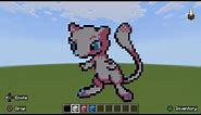 How to make Mew(style 2) Pixel Art in minecraft
