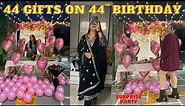 44 Gifts on Mom’s 44th Birthday 🎁 | Surprise Birthday Party for Mom | Birthday Vlog