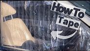How to tape a broken car window
