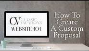 How To Create a Custom Proposal | Classic Vacations Website 101