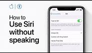 How to use Type to Siri on your iPhone and iPad instead of speaking — Apple Support