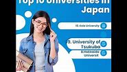 Top 10 Best Universities in Japan