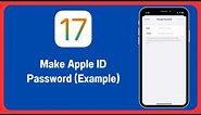 How to Make Apple ID Password Example