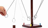 Ring Toss Game for Adults - Hook and Ring Game String - 2 to 4 Players, Fast & Easy String Adjustment, Instructions for Easy Assembly, Sturdy Design, Special Buyer Bonuses - Ring Hook Game