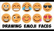 How to Draw Emojis and Emoji Faces Easy Step by Step Tutorial Speed Draw