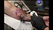The Crow tattoo Brandon Lee - time lapse video