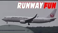 JAPAN AIRLINES JAL155 Boeing 737 Arrival Misawa Airport