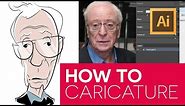 How To Draw Caricatures - Illustrator - Michael Caine