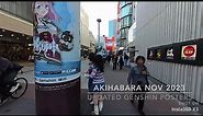 Updated Genshin Impact character posters in Akihabara, Japan