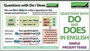 Do and Does in English - Simple Present Tense Questions