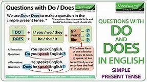Do and Does in English - Simple Present Tense Questions