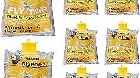 Fly Traps Outdoor, Disposable Hanging Fly Traps Bag, Upgraded 40g Bait, Fly Hunter Ranch Fly Trap, Stable Horse Fly Catchers Outdoors, Fly Killer 8 Pack