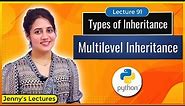 Multilevel Inheritance in Python | Python Tutorials for Beginners #lec91