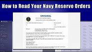 How to Find (and Understand) Your Navy Reserve Unit Orders