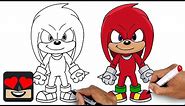 How To Draw Knuckles | Sonic 2 (Step by Step) Tutorial