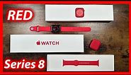 Unboxing Apple Watch Series 8 Product Red 45mm With Red Sport Band