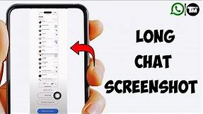 How to Take Long Screenshot of Whatsapp Chat on iPhone