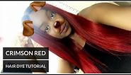 CRIMSON RED HAIR DYE TUTORIAL! | Ali Julia Brazilian Body Wave x Adore Crimson #68 Hair Color