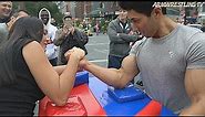 Girl VS Men in New York | Arm Wrestling