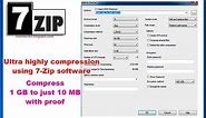 7 Zip Best Compression settings | Compress 1GB file to 10 MB With High compression |ith proof