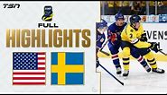 USA vs. Sweden FULL HIGHLIGHTS -- 2024 World Junior Championship Gold Medal Game