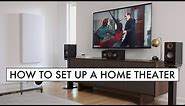 HOW TO Set Up a 5.1 HOME THEATER Surround Sound Speaker System