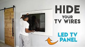 How to make a TV panel - Wall mount a TV and hide the wires