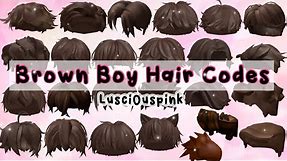 Brown Boy Hair Codes for Roblox/Bloxburg | Lusci0uspink