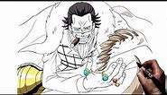 How To Draw Crocodile | Step By Step | One Piece