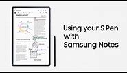 Galaxy Tab S7 | S7+: Using your S Pen with Samsung Notes | Samsung