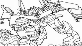 Group of Transformers Robots coloring page printable game