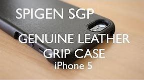 SGP SPIGEN Genuine Leather Grip Case Review for iPhone 5